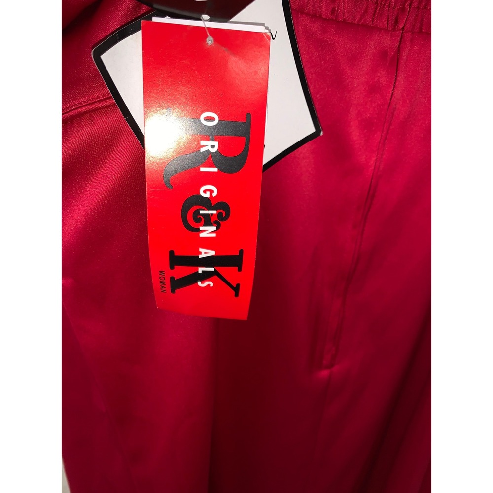 NWT R&K Originals Red Satin Bow Cocktail Dress Women Size 24 - Picture 7 of 14